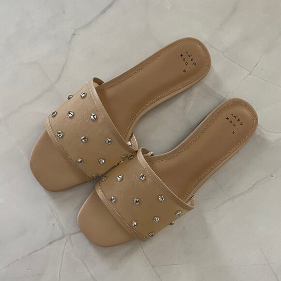 Women's Elain Rhinestone Mesh Slide Sandals with Memory Foam Insole - A New Day™ - Picture 2 of 3